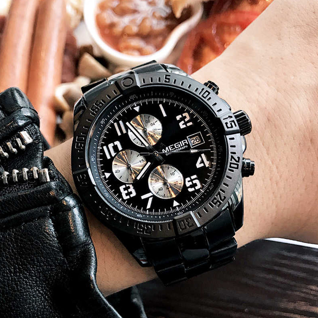 RELOJ MEGIR ORIGINAL NEGRO  4220 | SKU: MEG-34