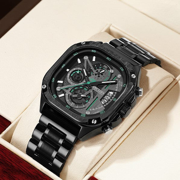 RELOJ MEGIR ORIGINAL - ELEGANTE NEGRO |  SKU: MEG-50