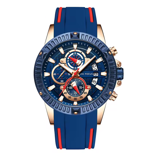 RELOJ MINIFOCUS - DEPORTIVO/CASUAL - AZUL Y ROJO | MIN-5