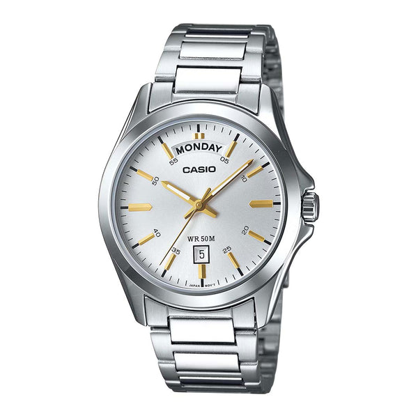 MTP-1370 | RELOJ CASIO ORIGINAL DE ACERO PLATEADO | CAS-78