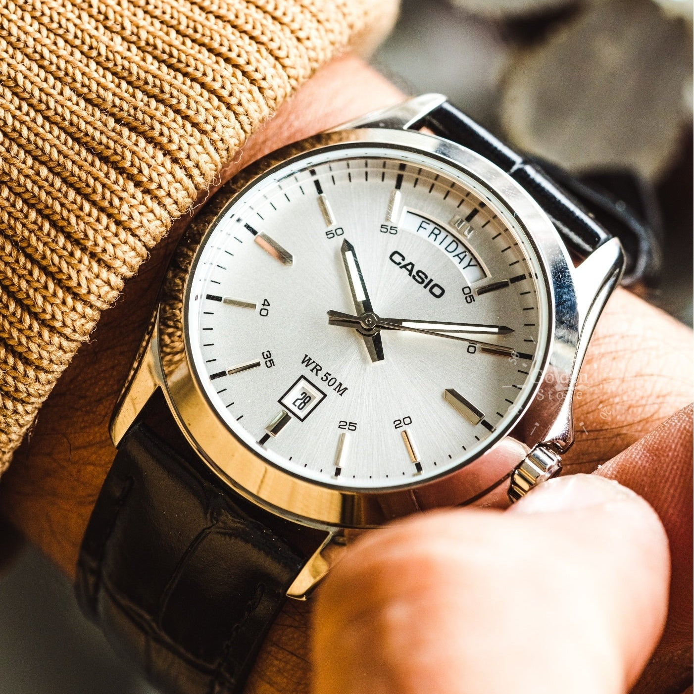 RELOJ CASIO MTP-1370L-7AVDF ORIGINAL PLATEADO | SKU: CAS-125