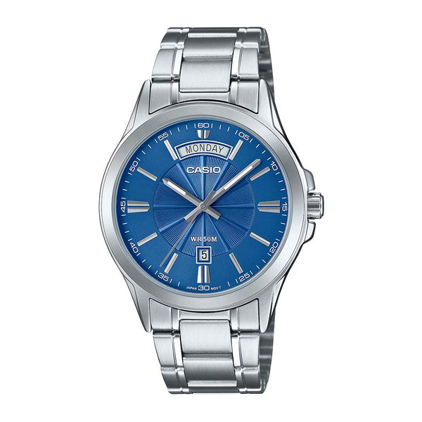 MTP-1381 | RELOJ CASIO ORIGINAL DE ACERO DORADO/PLATEADO