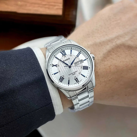 RELOJ CASIO MTP-1384D-7A2VDF ORIGINAL BLANCO | SKU: CAS-135