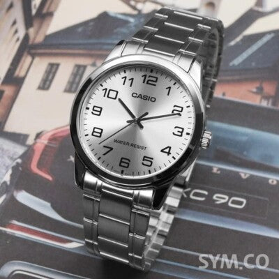MTP-V001 | RELOJ CASIO ORIGINAL DE ACERO PLATEADO | CAS-2