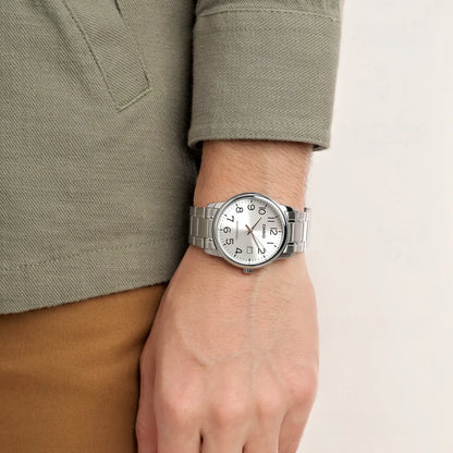 MTP-V002 | RELOJ CASIO ORIGINAL DE ACERO PLATEADO | CAS-137