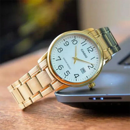 RELOJES CASIO DE ACERO PARA PAREJA DE COLOR DORADO | CAS-20, CAS-206