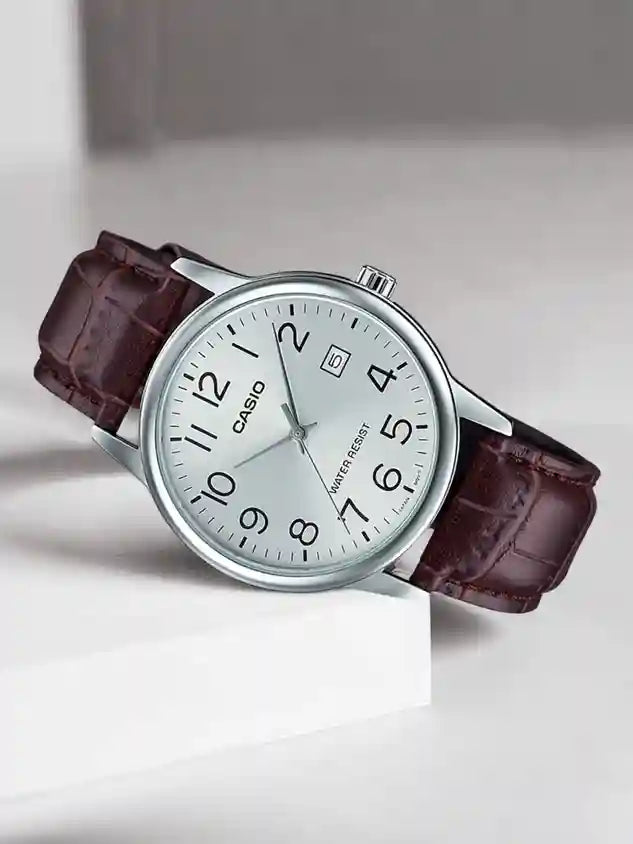 RELOJ CASIO MTP-V002GL ORIGINAL MARRON| SKU: CAS-123