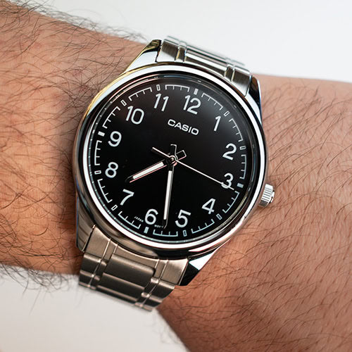MTP-V005 | RELOJ CASIO ORIGINAL DE ACERO PLATEADO | CAS-103, CAS-232, CAS-15