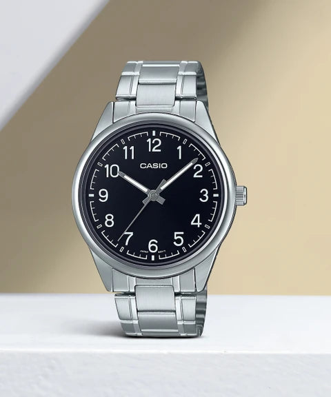 MTP-V005 | RELOJ CASIO ORIGINAL DE ACERO PLATEADO | CAS-103, CAS-232, CAS-15