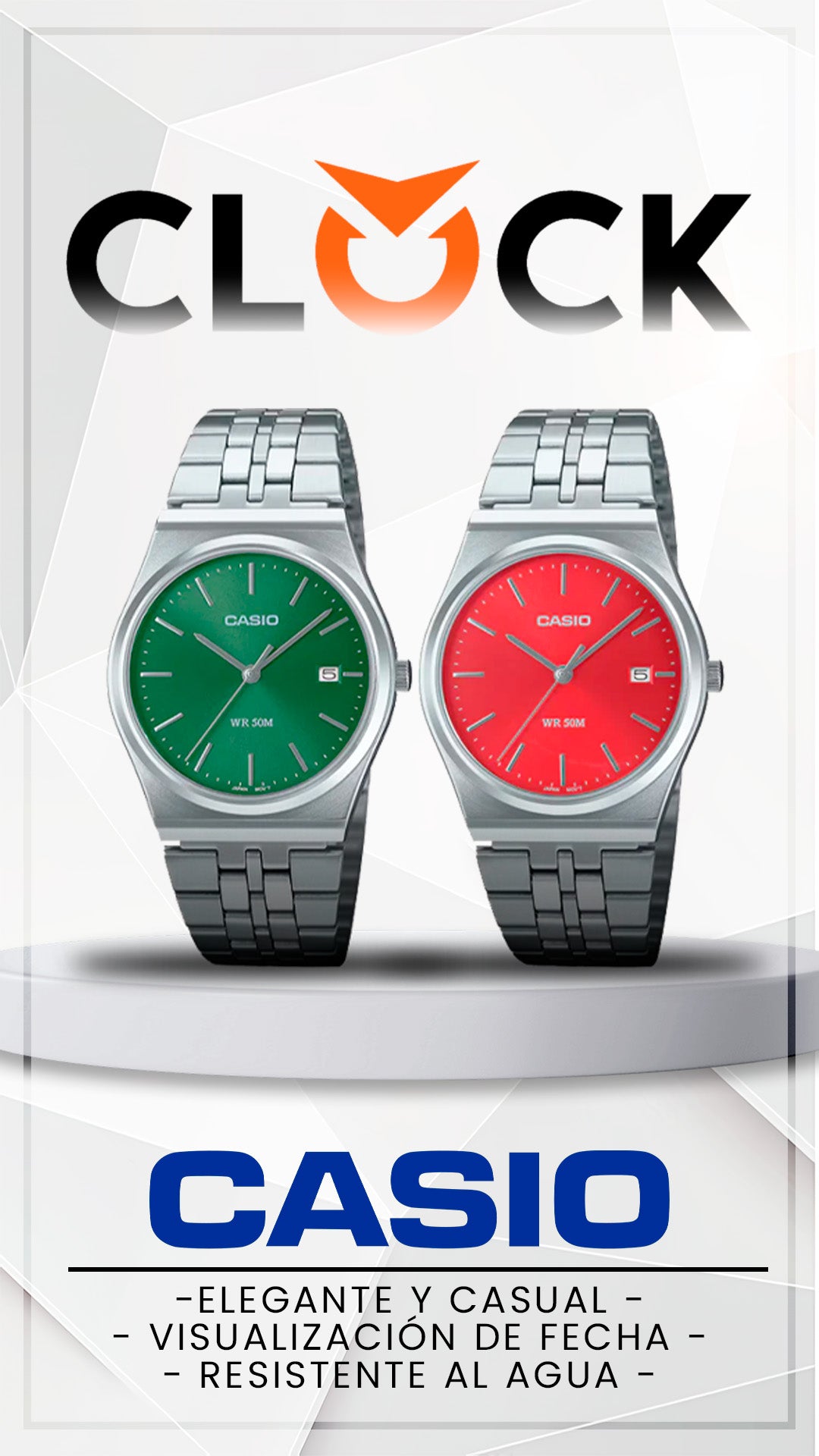 MTP-B145D | RELOJ CASIO ORIGINAL DE ACERO PLATEADO | CAS-64