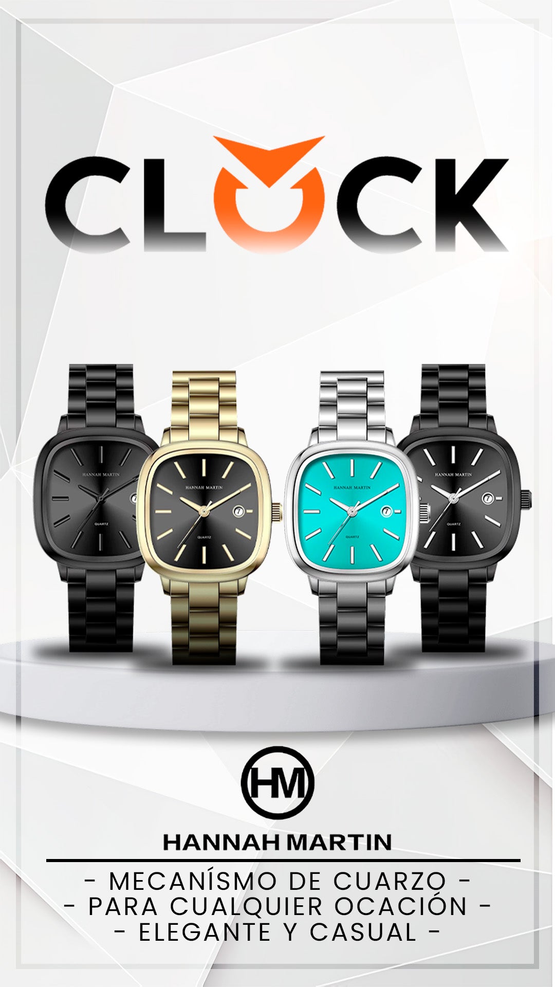 RELOJ HANNAH MARTIN ORIGINAL - ELEGANTE  | HAN-106, HAN-107, HAN-108, HAN-109