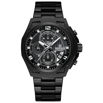 RELOJ NAVIFORCE NF 8051 ORIGINAL ELEGANTEN NEGRO PLATEADO Y VERDE 8051  | NAV-105, NAV-106, NAV-107