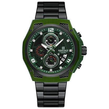 RELOJ NAVIFORCE NF 8051 ORIGINAL ELEGANTEN NEGRO PLATEADO Y VERDE 8051  | NAV-105, NAV-106, NAV-107