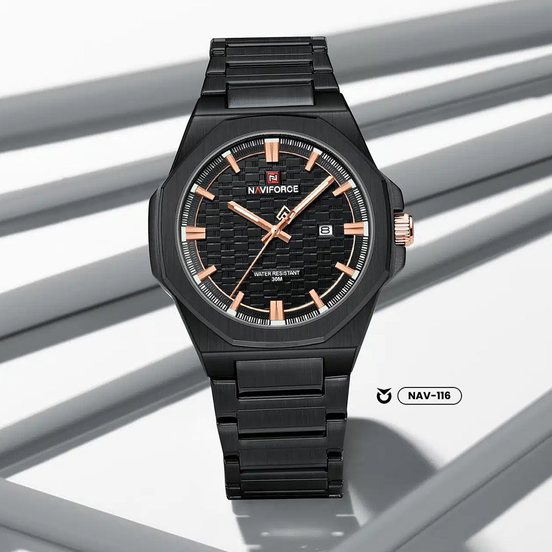 RELOJ ORIGINAL NAVIFORCE - ELEGANTE Y CASUAL - NEGRO, AZUL Y PLATEADO | NAV-116 | NAV-117 | NAV-118 PARA HOMBRE (2)