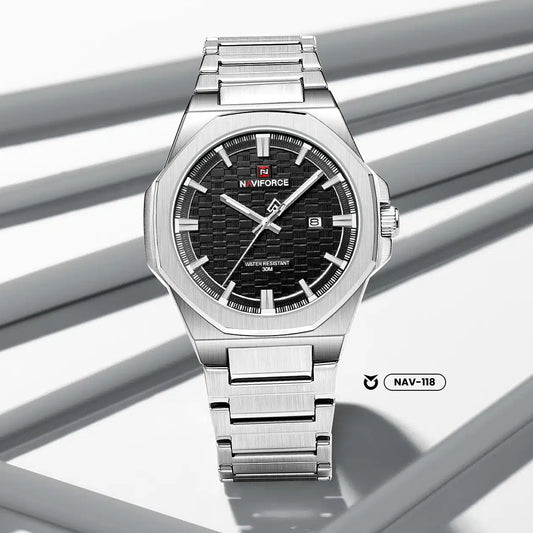 RELOJ ORIGINAL NAVIFORCE - ELEGANTE Y CASUAL - NEGRO, AZUL Y PLATEADO | NAV-116 | NAV-117 | NAV-118 PARA HOMBRE (8)