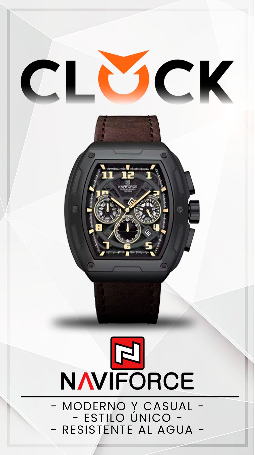 RELOJ ORIGINAL NAVIFORCE - CASUAL - NEGRO VERDE Y MARRON | NAV-111 | NAV-129 | NAV-130 | NAV-131