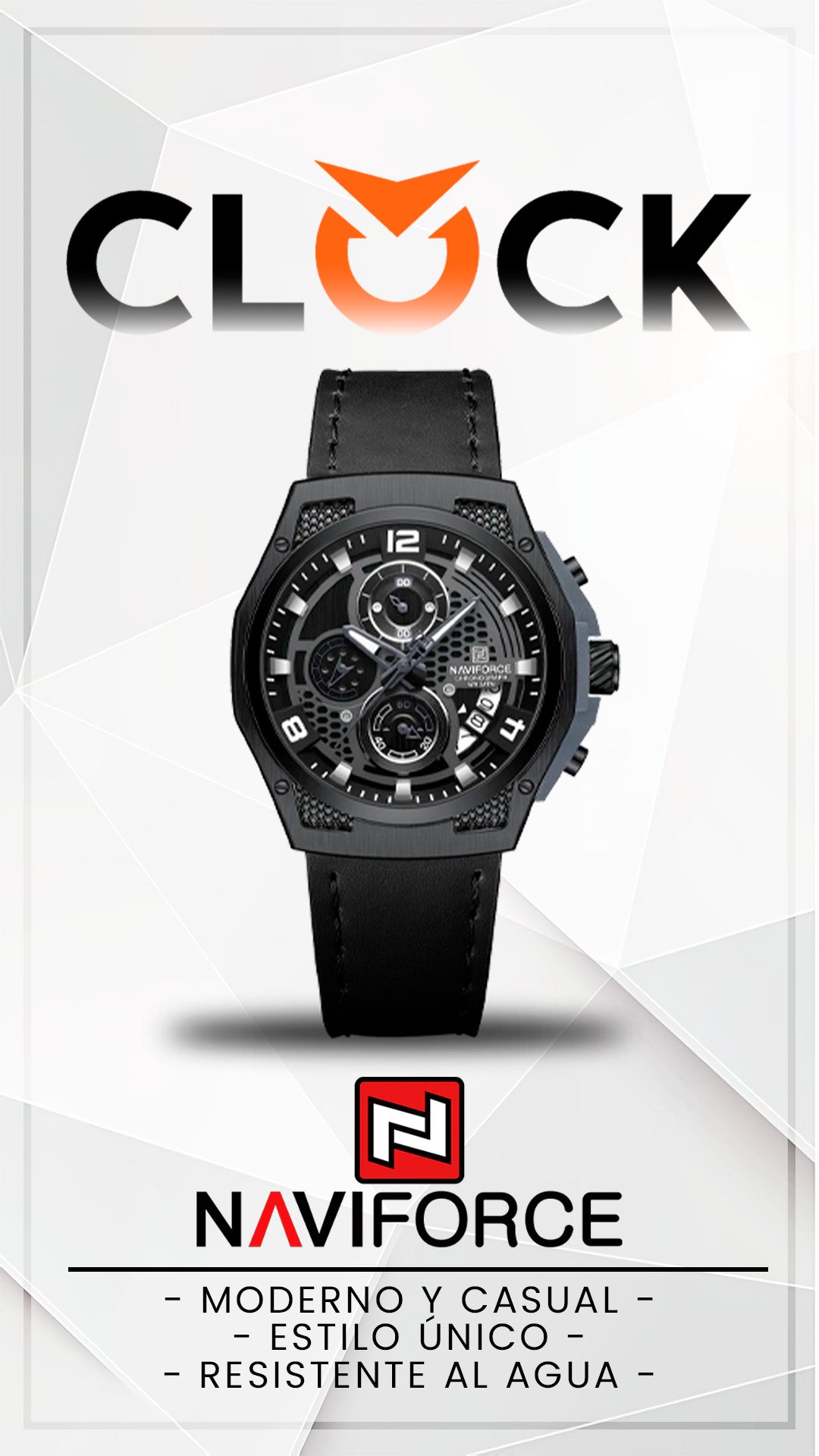 RELOJ NAVIFORCE NF8051L ORIGINAL CASUAL NEGRO Y MARRON | NAV-135, NAV-136, NAV-137