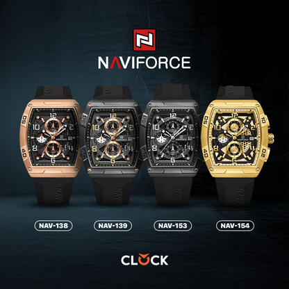 RELOJ ORIGINAL NAVIFORCE -  CASUAL - NEGRO | NAV-138 | NAV-139 | NAV-153 | NAV-154