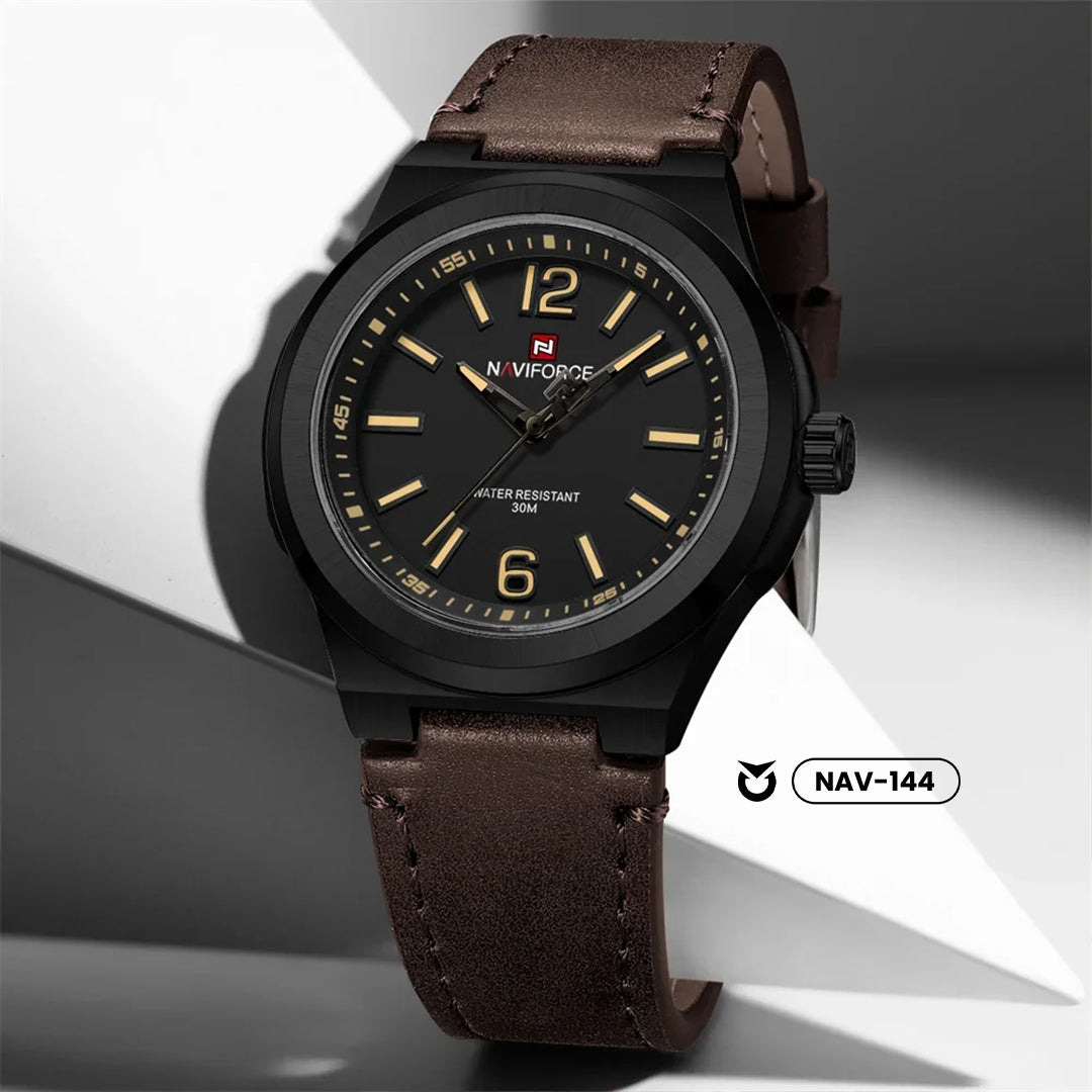 RELOJ NAVIFORCE ORIGINAL - CASUAL MARRON, AZUL Y NEGRO | SKU: NAV-144, NAV-145, NAV-146
