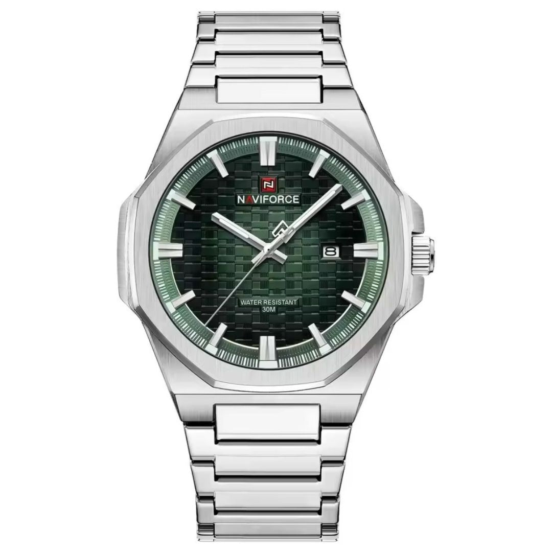 RELOJ ORIGINAL NAVIFORCE - ELEGANTE Y CASUAL - PLATEADO | NAV-155