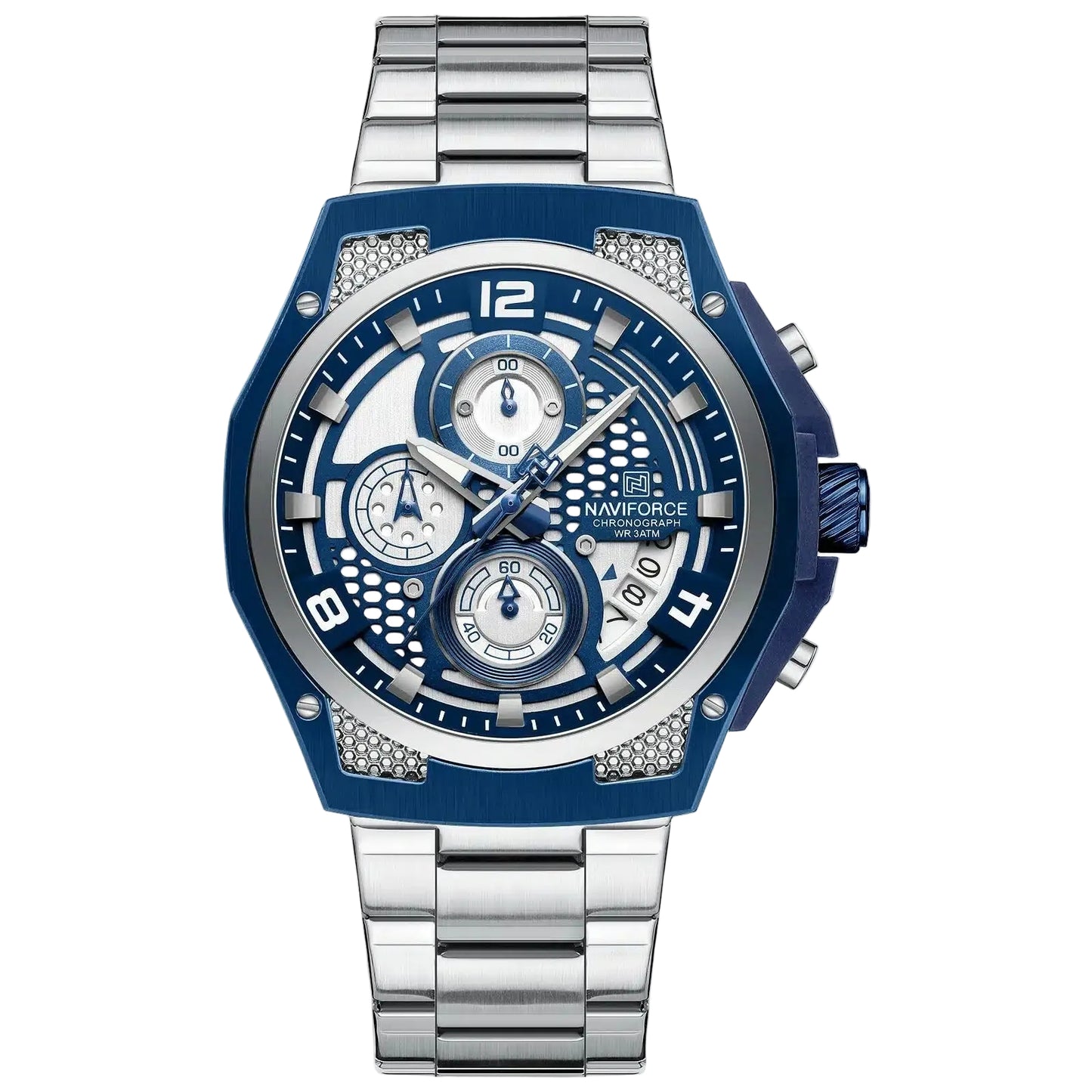 RELOJ NAVIFORCE ORIGINAL ELEGANTEN PLATEADO  | NAV-158