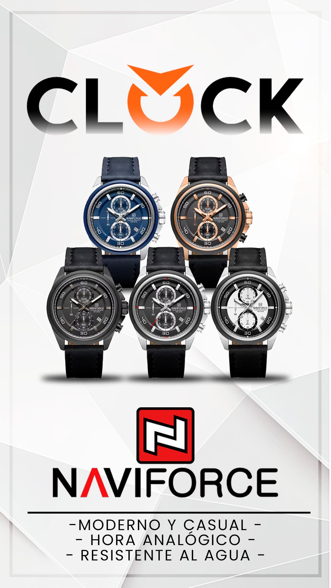 RELOJES CASUAL ELEGANTE NAVIFORCE NF8075 ORIGINALES | NAV-189, NAV-190, NAV-192, NAV-193, NAV-258