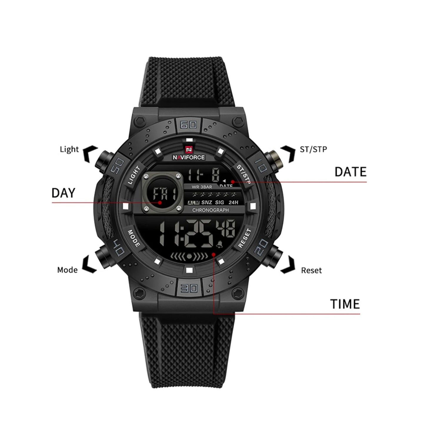 RELOJ NAVIFORCE NF9241T ORIGINAL NEGRO, VERDE PLATA Y VERDE  | NAV-211, NAV-212, NAV-213