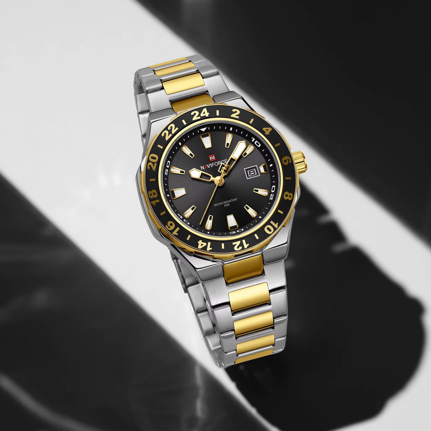 RELOJ NAVIFORCE NF9249 ORIGINAL ELEGANTE DORADO, AZUL Y NEGRO | NAV-218, NAV-219, NAV-220