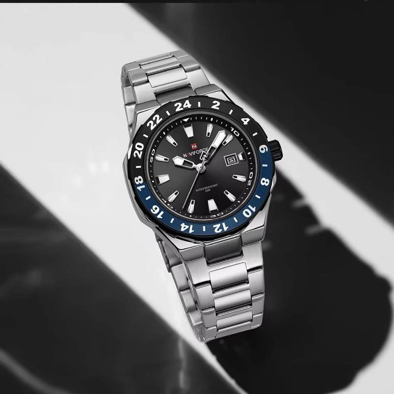 RELOJ NAVIFORCE NF9249 ORIGINAL ELEGANTE DORADO, AZUL Y NEGRO | NAV-218, NAV-219, NAV-220