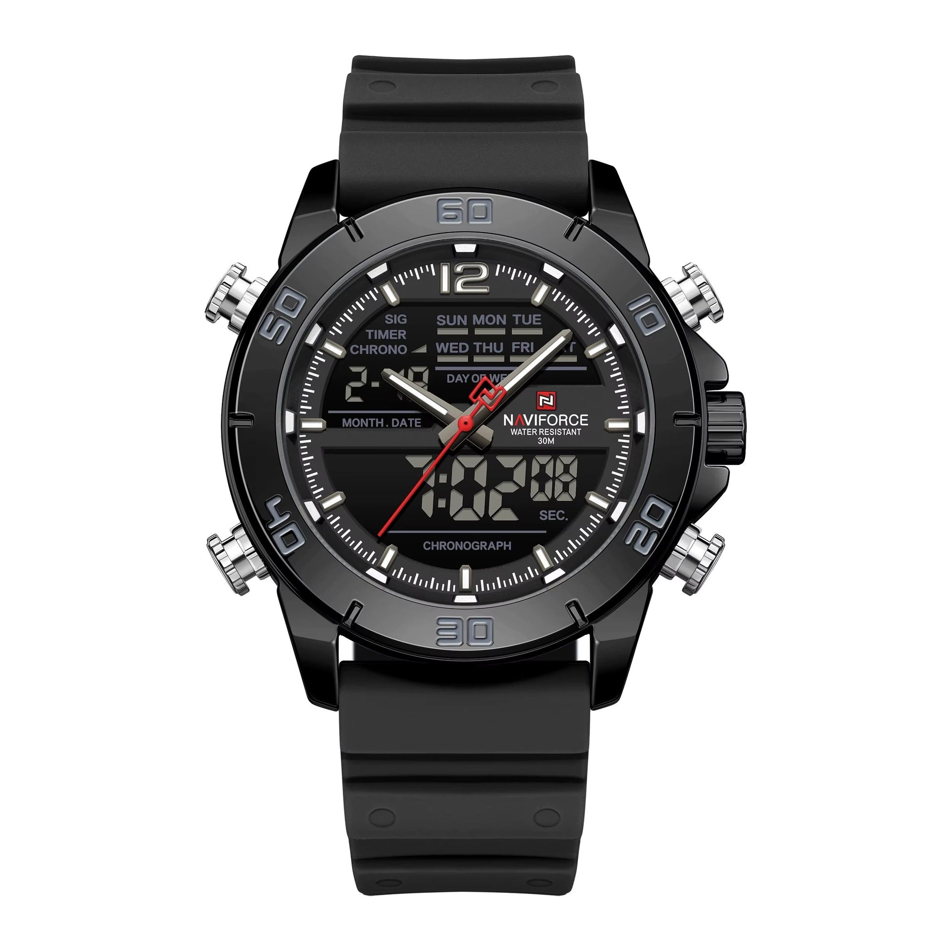 RELOJ NAVIFORCE NF9253T ORIGINAL - DEPORTIVO NEGRO | NAV-221