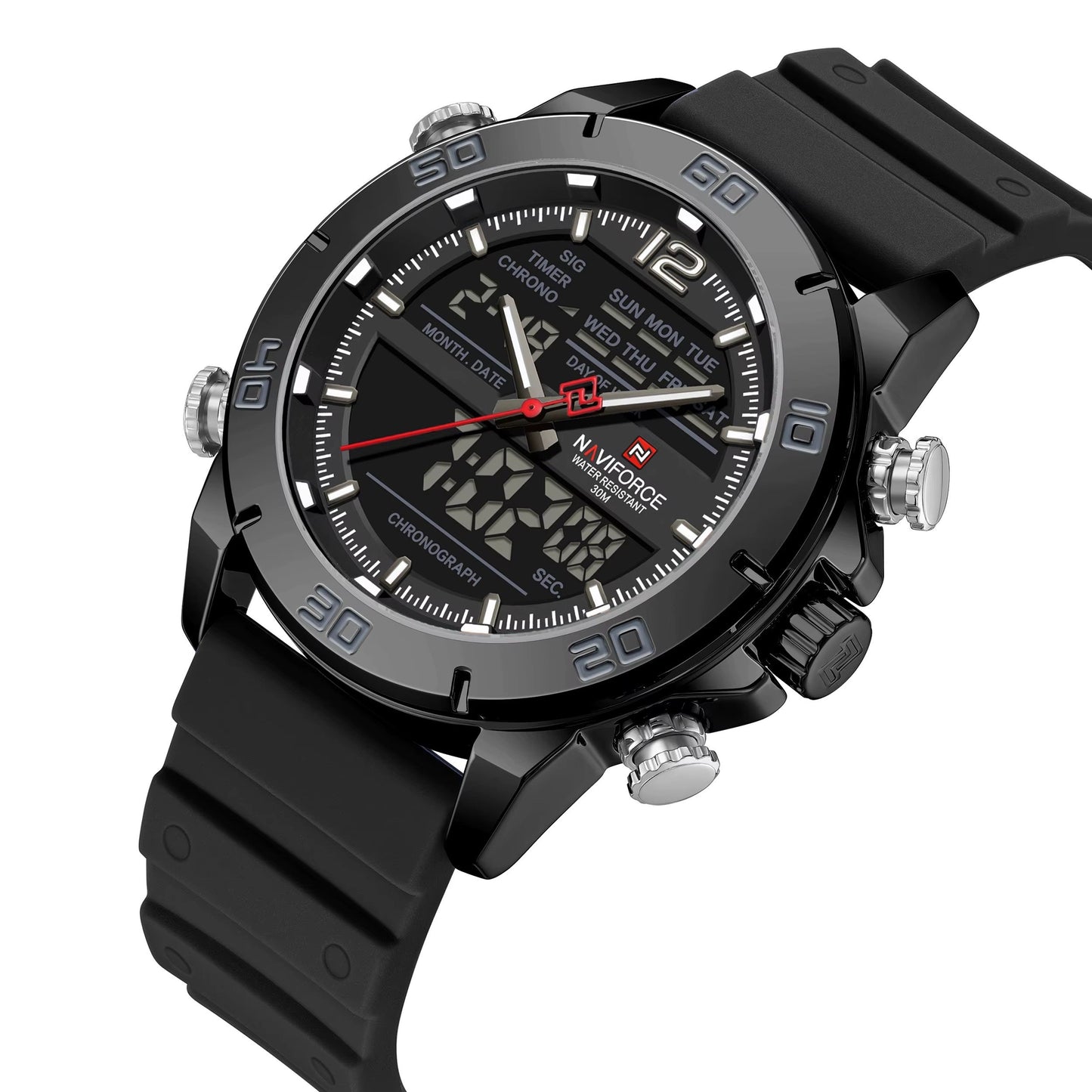 RELOJ NAVIFORCE NF9253T ORIGINAL - DEPORTIVO NEGRO | NAV-221