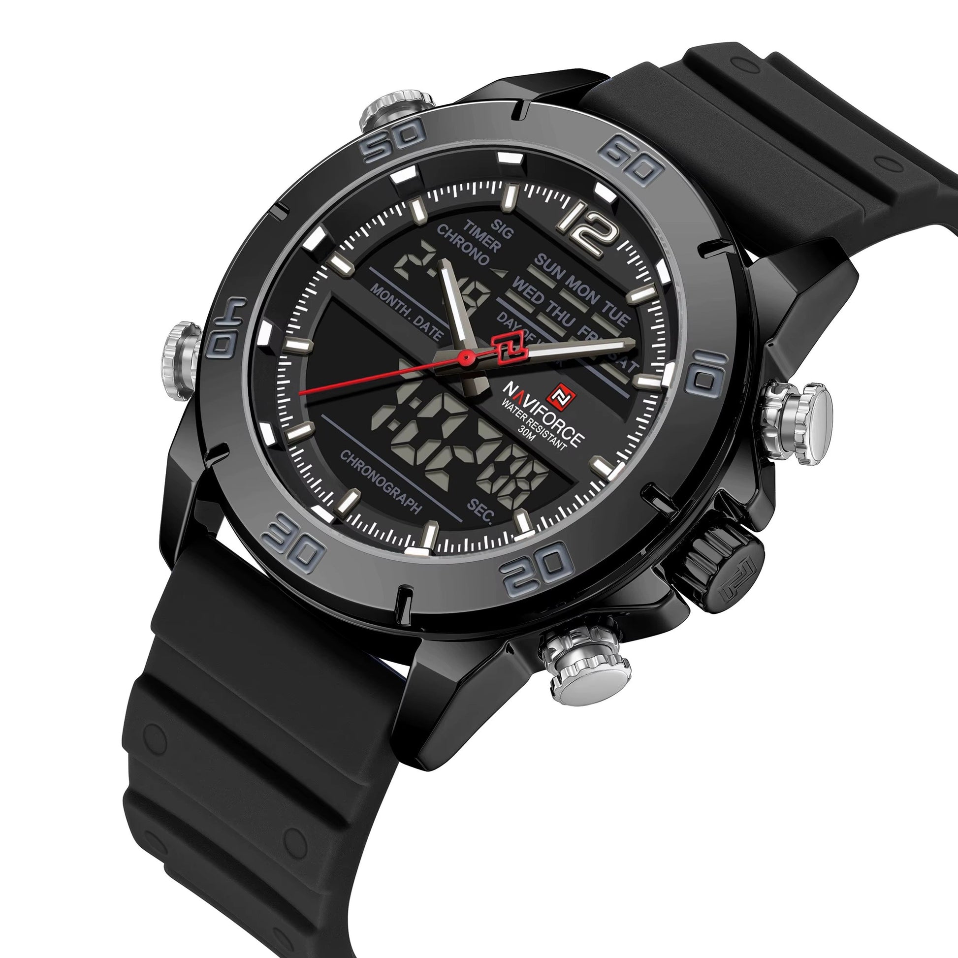 RELOJ NAVIFORCE NF9253T ORIGINAL - DEPORTIVO NEGRO | NAV-221