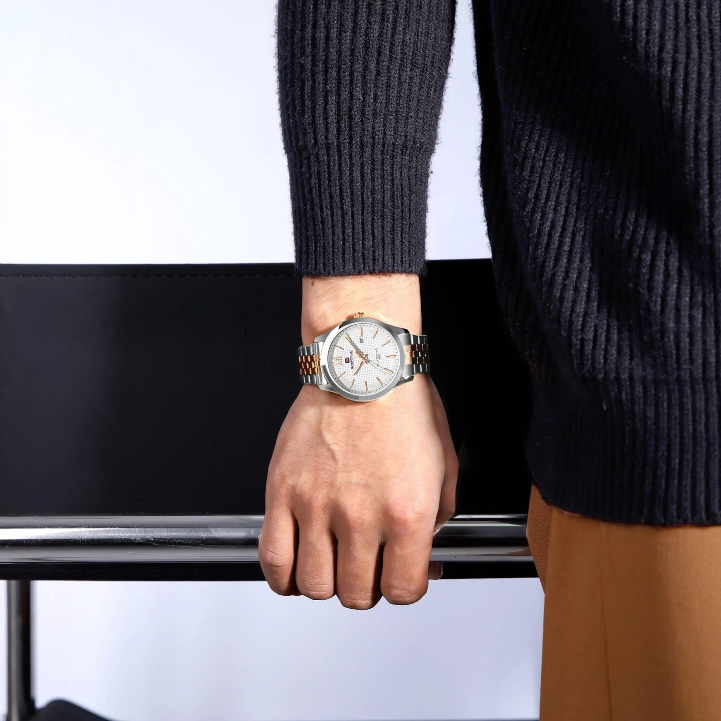 RELOJ NAVIFORCE ORIGINAL NF9255 ELEGANTE - PLATEADO | NAV-232