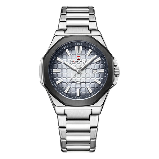 RELOJ ORIGINAL NAVIFORCE - ELEGANTE Y CASUAL - PLATEADO  | NAV-237