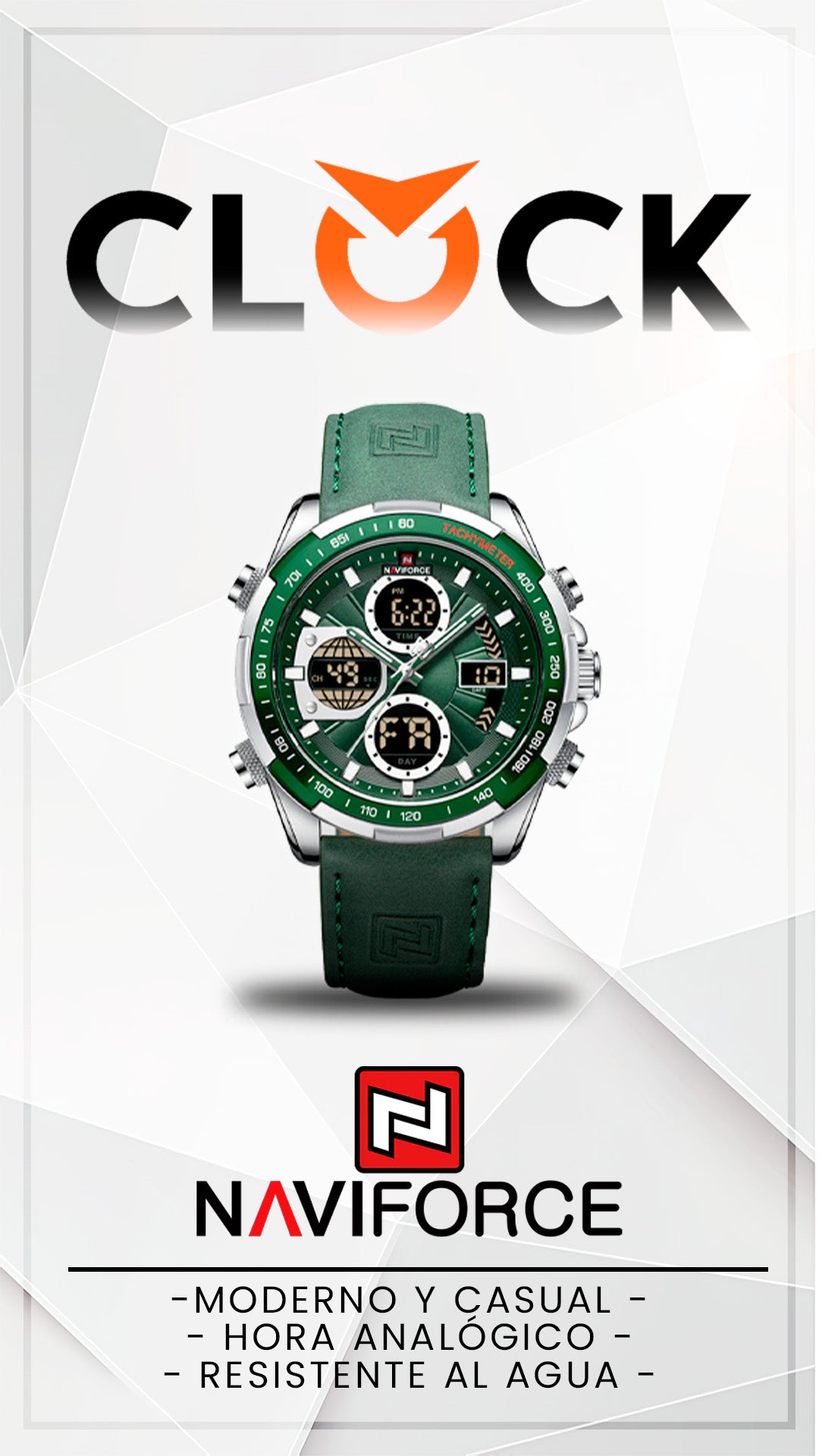 RELOJ NAVIFORCE VERDE ESPERANZA | SKU: NAV-67