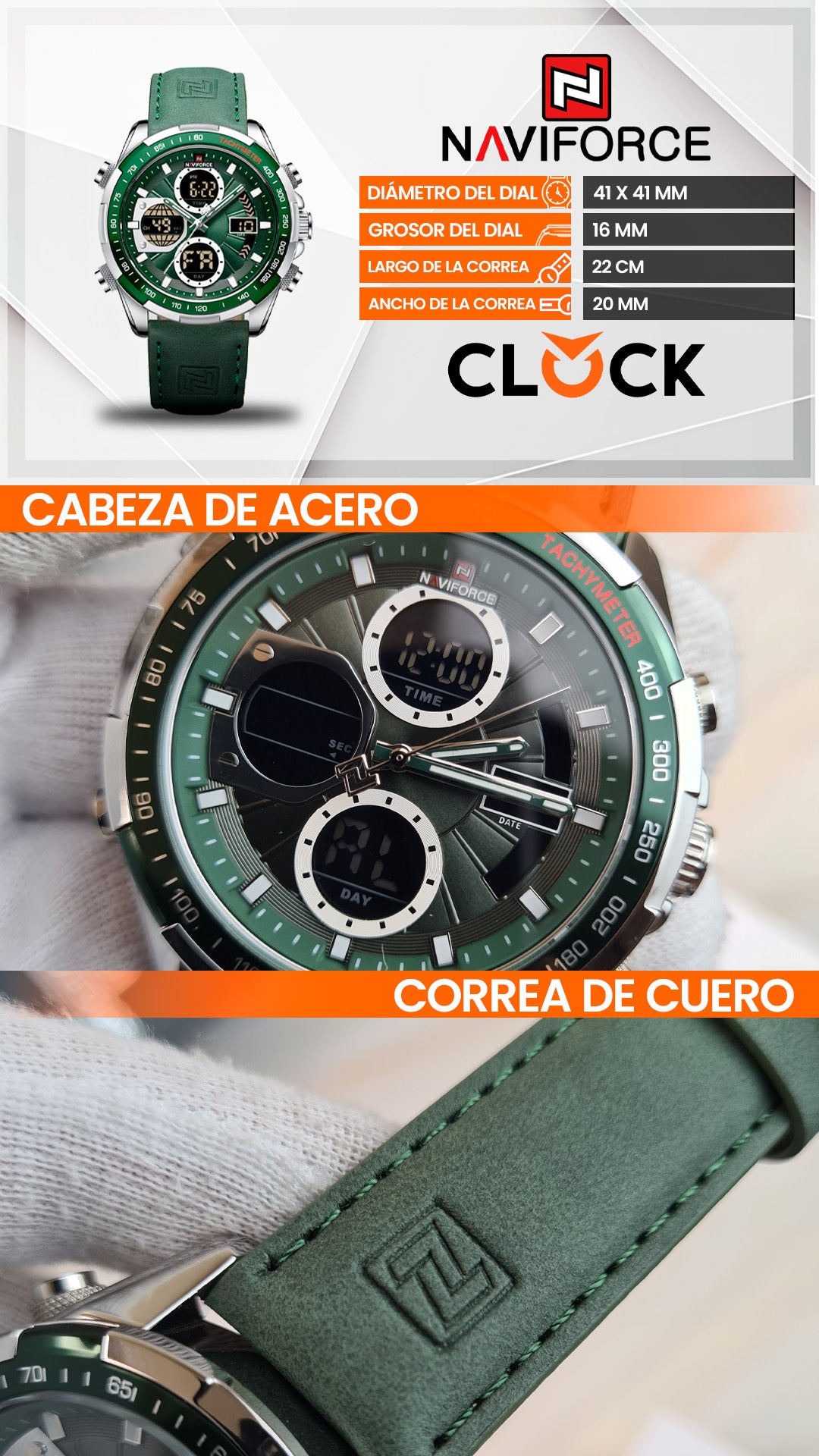 RELOJ NAVIFORCE VERDE ESPERANZA | SKU: NAV-67