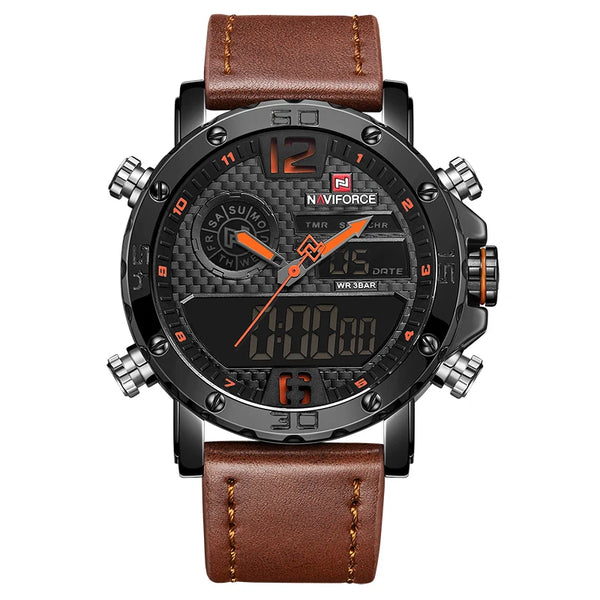 RELOJ NAVIFORCE ORIGINAL - NEGRO, MARRON 9134 | NAV-13 | NAV-14