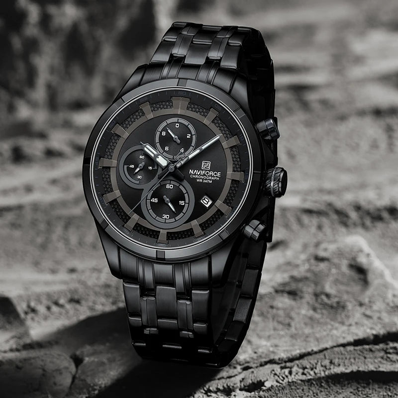 RELOJ NAVIFORCE ACERO NEGRO, PLATEADO | SKU: NAV-96 | NAV-97