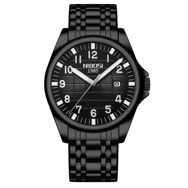 RELOJ NIBOSI ORIGINAL - ELEGANTE ACERO NEGRO | NIB-11