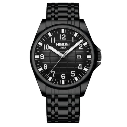 RELOJ NIBOSI ORIGINAL - ELEGANTE ACERO NEGRO | NIB-11