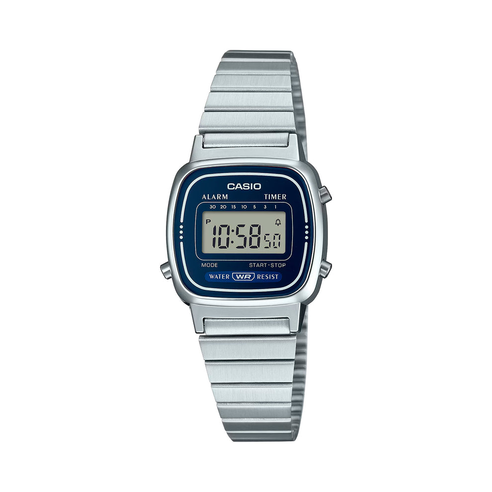 LA670 | RELOJ CASIO ORIGINAL DE ACERO DORADO PLATEADO DIGITAL | CAS-27 ...