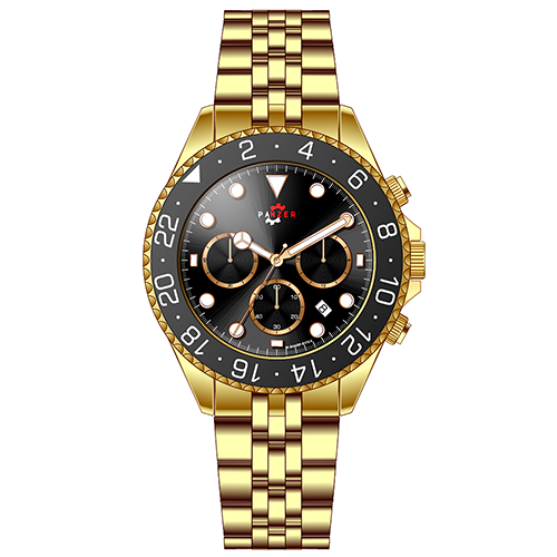 RELOJ PANZER ORIGINAL -  ELGANTE DORADO NEGRO Y PLATA | PAN-26, PAN-27, PAN-28, PAN-46