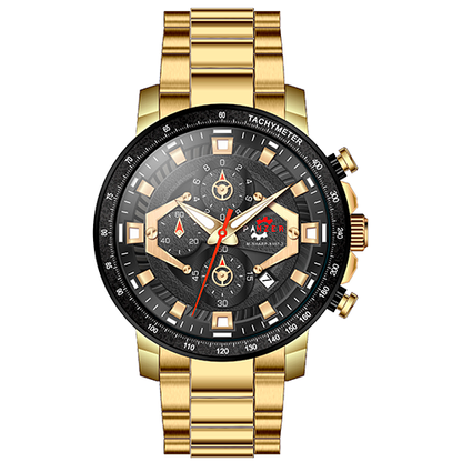 RELOJ PANZER ORIGINAL - ELEGANTE PLATEADO NEGRO Y DORADO | PAN-7, PAN-8, PAN-9