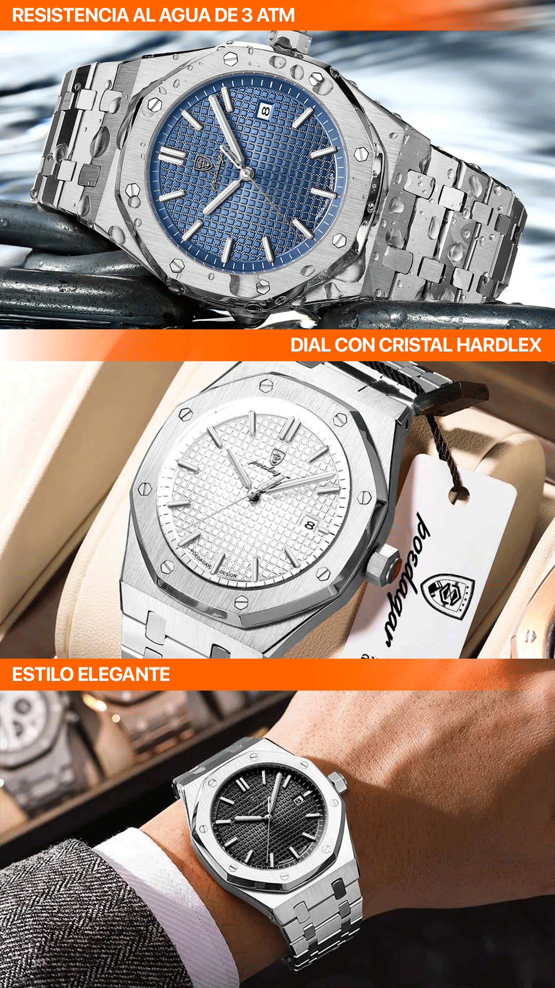 RELOJ POEDAGAR ORIGINAL - ELEGANTE | POE-10, POE-11, POE-12, POE-13