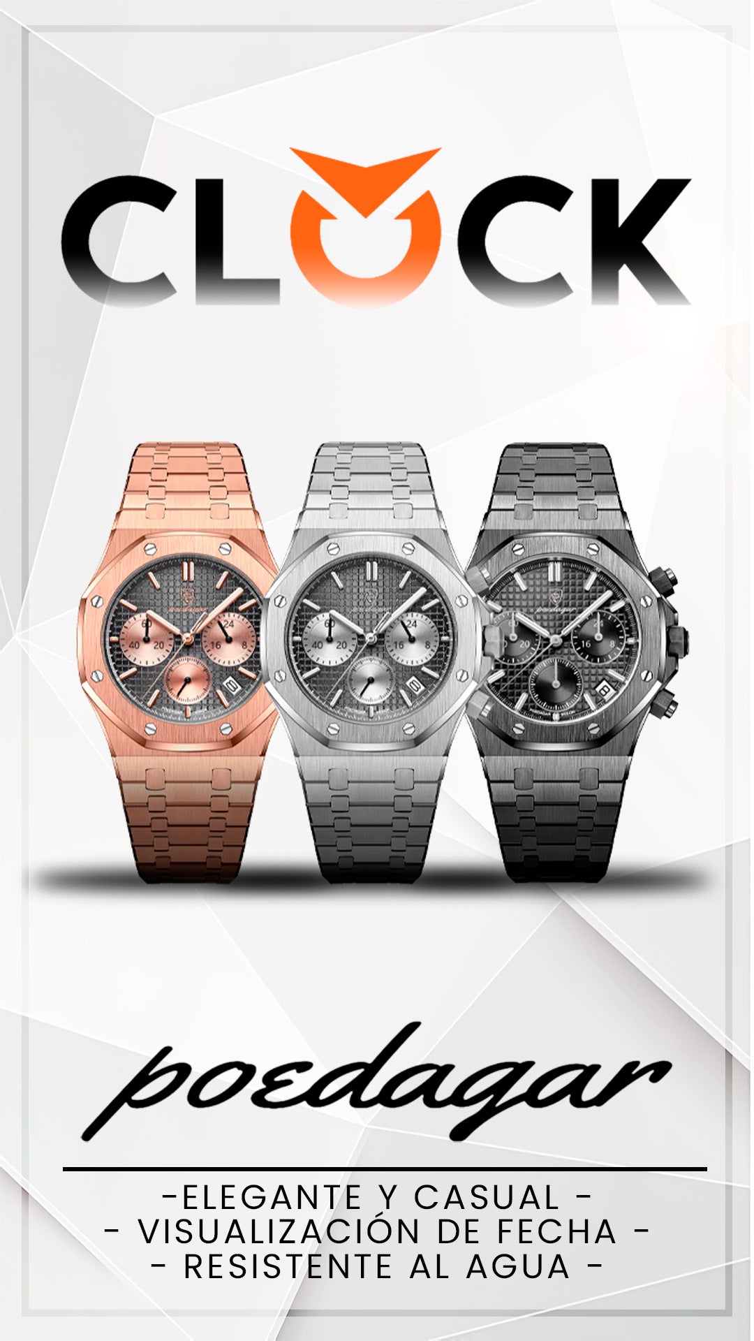 RELOJ POEDAGAR ORIGINAL - ELEGANTE | POE-18, POE-19, POE-20
