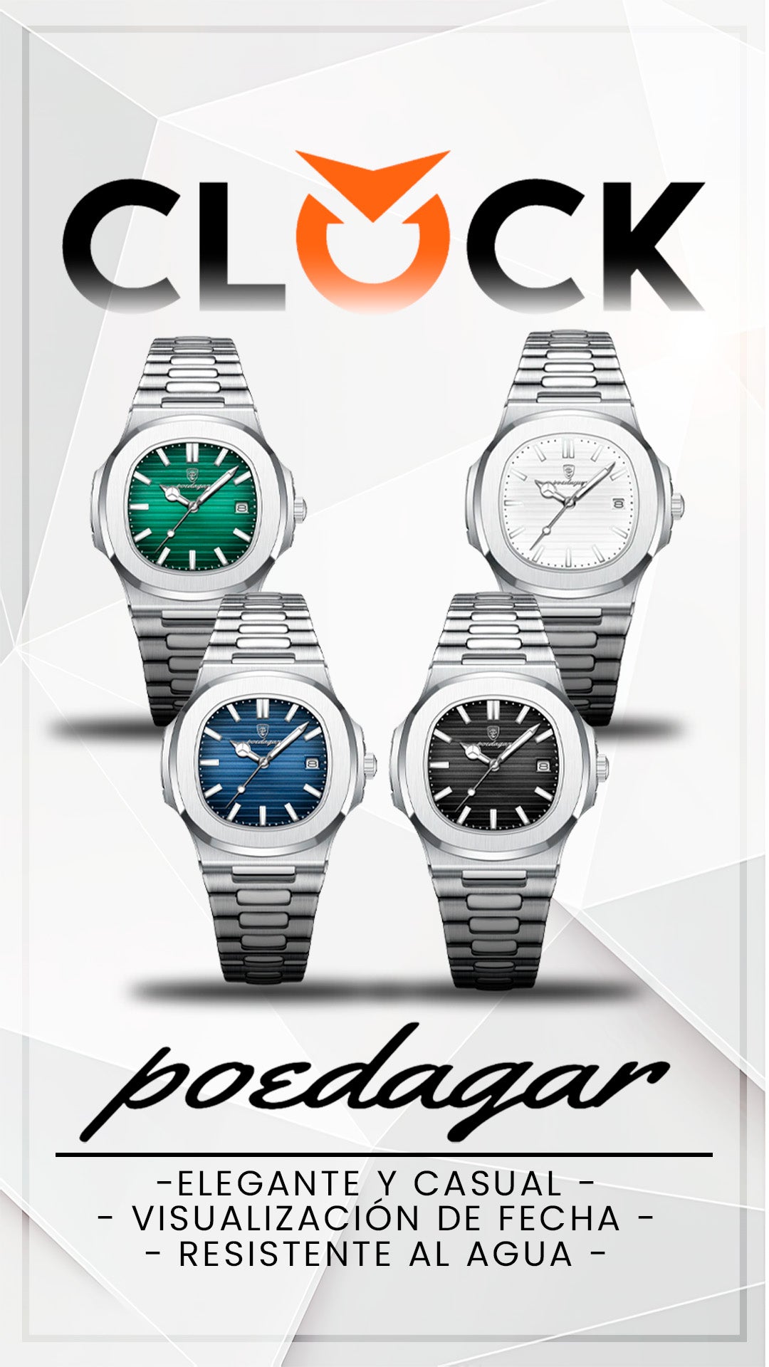 RELOJ POEDAGAR ORIGINAL - ELEGANTE | POE-1, POE-2, POE-3, POE-4