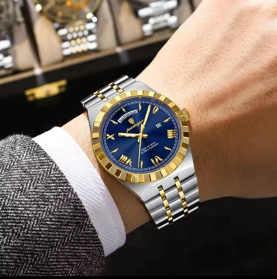 POE-44-RELOJ PARA HOMBRE DE ACERO