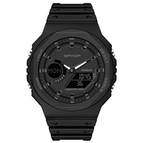 RELOJ SANDA 6016 DE RESINA NEGRO | SKU: SAN-32