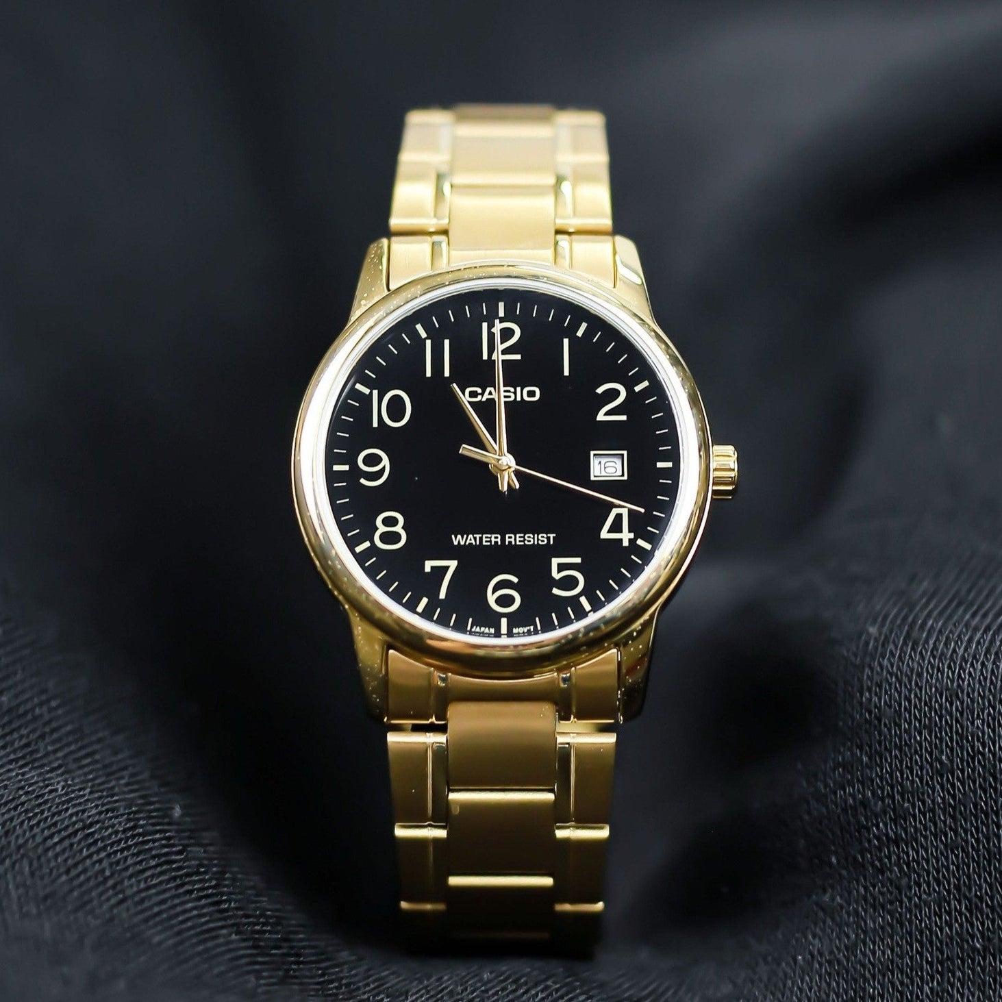 RELOJES CASIO ORIGINAL DORADO MTP-V002G-1B | CAS-19