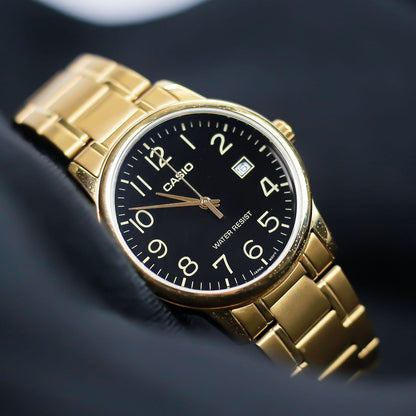 RELOJES CASIO ORIGINAL DORADO MTP-V002G-1B | CAS-19